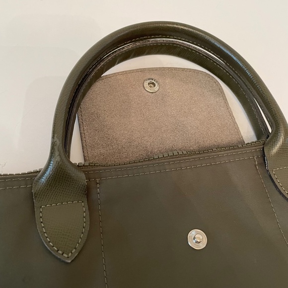 Longchamp Le Pliage NEO Khaki Green small hand tote Bag - Picture 12 of 14